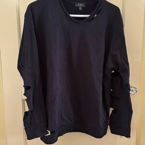 Sweatshirt with cutouts